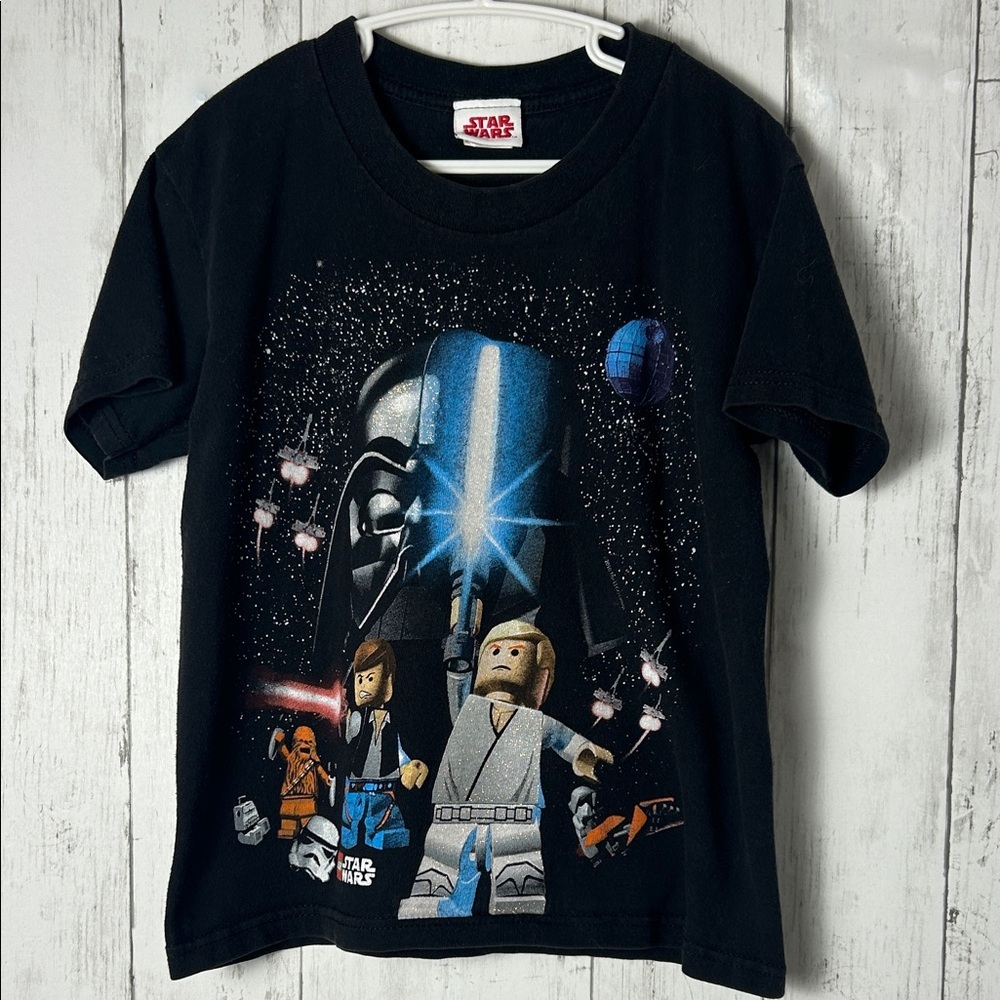 LEGO Star Wars Kids Graphic Tee Black 100% Cotton Size 5/6